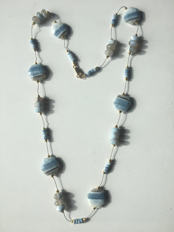 Denim Opal necklace