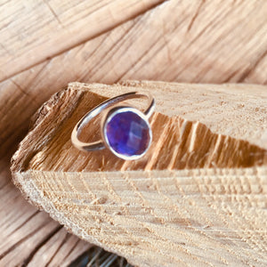 Blue Chalcedony "one stone" ring