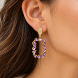 amethyst earring