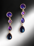 "Multi drop"amethyst earring