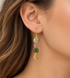 Multi tourmaline drop earrings