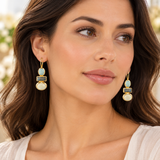 triple stone earring