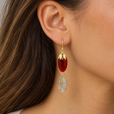 Double oval shaped earring