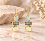 triple stone earring