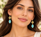 "Circle and marquee" shaped earring