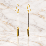 2-tone green tourmaline earrings