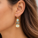 triple stone earring