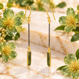 2-tone green tourmaline earrings