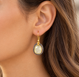 2-tone prehnite earring