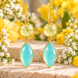 "Circle and marquee" shaped earring