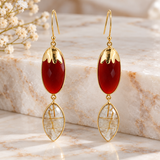 Double oval shaped earring