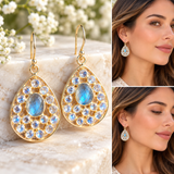 "Pear" shaped mozaic earring