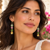 Multi tourmaline drop earrings
