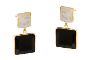 Double square shaped earring