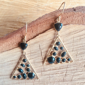 "Mozaic" triangle shaped earrings