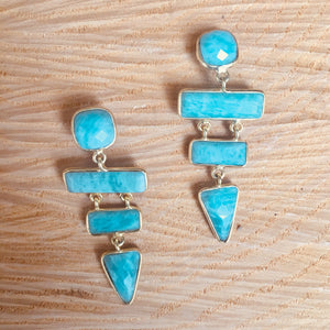 Pyramid chandelier earrings